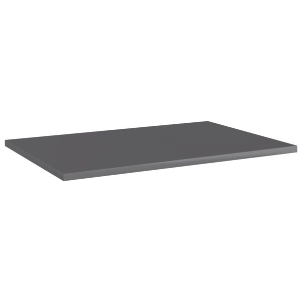 vidaXL Hylleplater 8 stk høyglans grå 60x40x1,5 cm konstruert tre