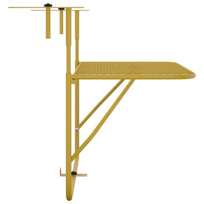 vidaXL Balkongbord gull 60x40 cm stål