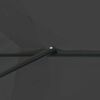 vidaXL Hageparasol Antrasitt 395 x 395 x 245 cm Polyester og st&aring;l