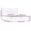 vidaXL Sengeramme uten madrass brun eik 150x200 cm konstruert tre