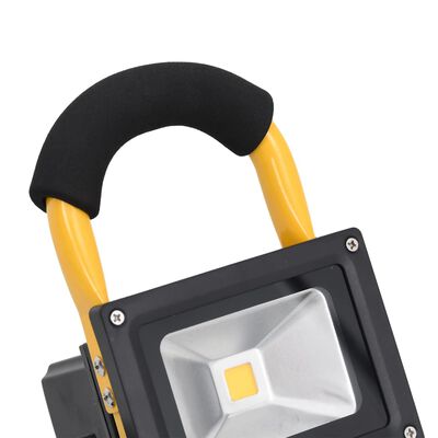 vidaXL Oppladbart LED-spotlys med håndtak 10 W varmhvit