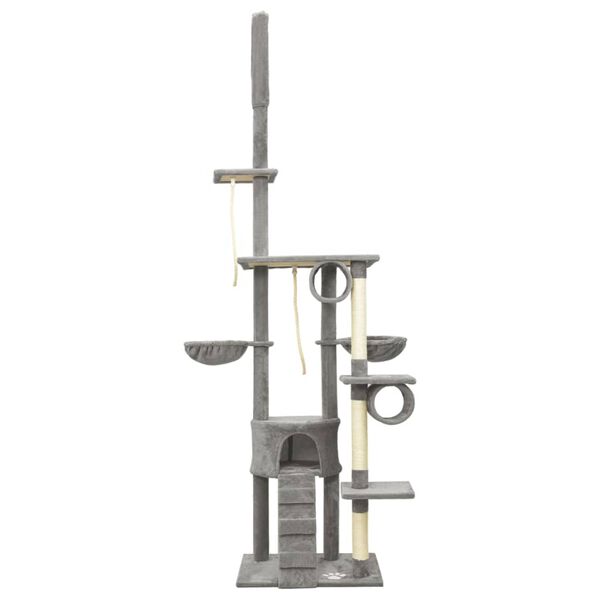 vidaXL Kloretre gulv til tak gr&aring; 220-240 cm