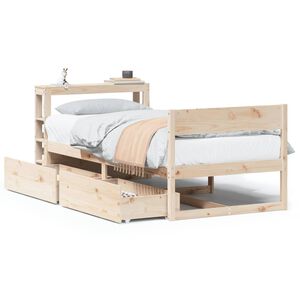 vidaXL Sengeramme uten madrass 90x190 cm heltre furu