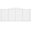 vidaXL Gabionkurver buede 10 stk 400x50x160/180 cm galvanisert jern