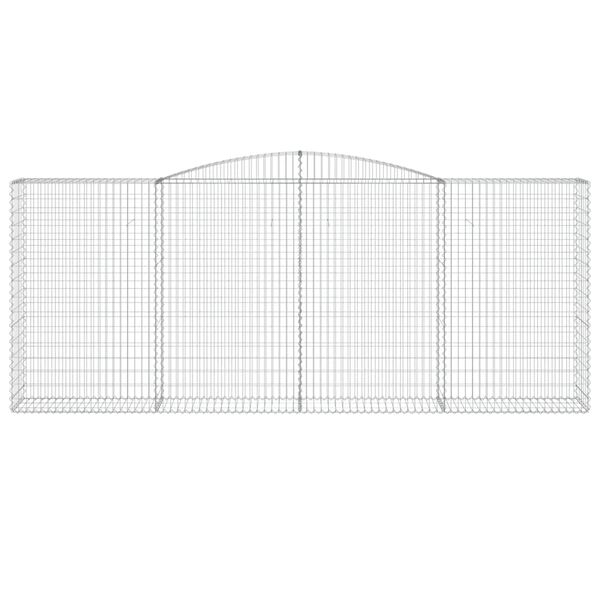 vidaXL Gabionkurver buede 10 stk 400x50x160/180 cm galvanisert jern