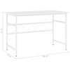 vidaXL PC-bord hvit 105x55x72 cm MDF og metall