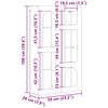 vidaXL Hengende skap Betonggr&aring; 59 x 20 x 100 cm Konstruert tre