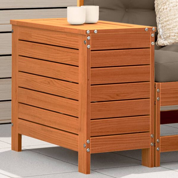 vidaXL Hagefotskammel voksbrun 62x31,5x52 cm heltre furu