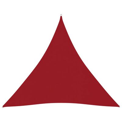 vidaXL Solseil oxfordstoff trekantet 3,6x3,6x3,6 m rød