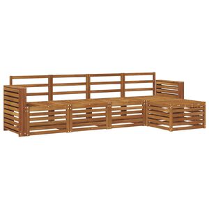 vidaXL Utend&oslash;rs sofa-sett 5 stk. Naturlig