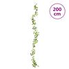 vidaXL Blomsterkranser for jul 6 stk hvit 200 cm