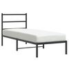 vidaXL Sengeramme i metall med hodegavl svart 80x200 cm