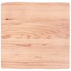 vidaXL Bordplate lysebrun 60x60x(2-6)cm behandlet heltre naturlig kant