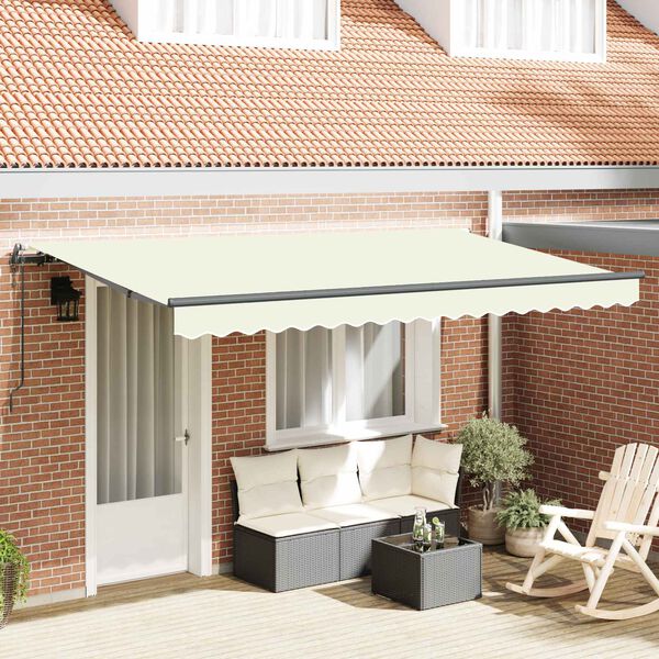 vidaXL Innvendbar Markise Krem 350 x 200 cm stoff