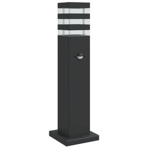 vidaXL Utend&oslash;rs gulvlampe med sensor svart 50 cm aluminium