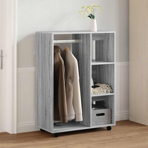 vidaXL Garderobe gr&aring; sonoma 80x40x110 cm konstruert tre