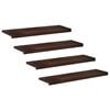vidaXL Trappetrinn 4 stk. 100 x 30 x 2 cm M&oslash;rk brun Massiv b&oslash;ketre