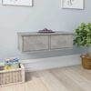 vidaXL Vegghylle med skuff betonggr&aring; 60x26x18,5 cm konstruert tre