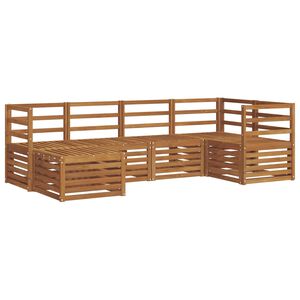 vidaXL Utend&oslash;rs sofa-sett 6 stk. Naturlig Polyester