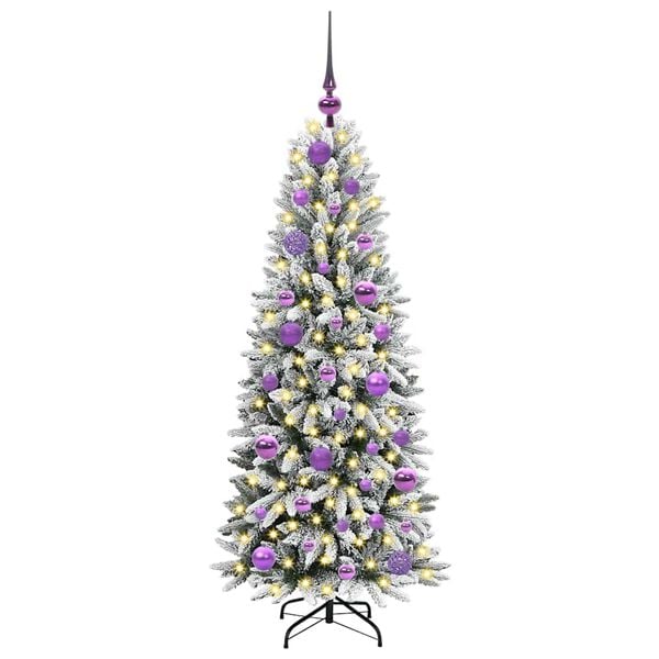 vidaXL Kunstig juletre Hvit 53 x 53 x 120 cm PVC, plast, stål og PE