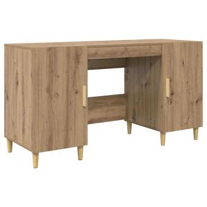 vidaXL Skrivebord Artisan Eik Konstruert tre 140 x 50 x 75 cm