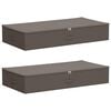 vidaXL Lagringsboks 2 pcs Gr&aring; 90 x 48 x 15 cm Ikke-vevd stoff