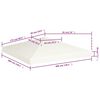 vidaXL Toppduk til paviljong 310 g/m² 3x3 m kremhvit