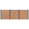 vidaXL Gjerdesett 3 stk. 526 x 186 cm WPC og Aluminium Brun