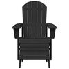 vidaXL Adirondack-stol med pute Svart 74 x 82 x 92cm HDPE