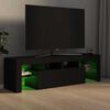 vidaXL TV-benk med LED-lys svart 140x36,5x40 cm