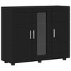 vidaXL Tre skap med lagring Svart 88,5 x 30,5 x 73 cm Konstruert tre