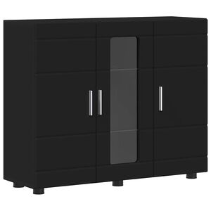 vidaXL Tre skap med lagring Svart 88,5 x 30,5 x 73 cm Konstruert tre