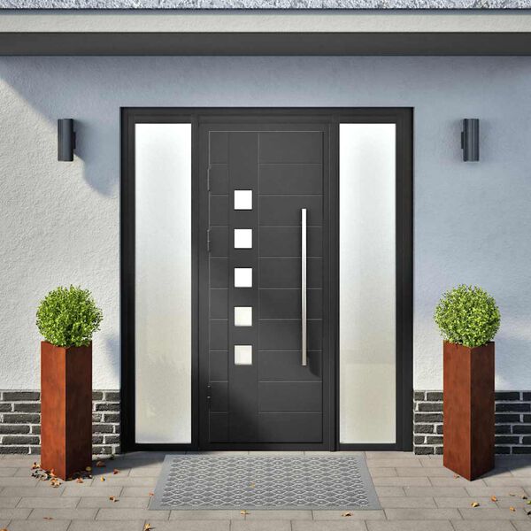 vidaXL Plantekasser 2 stk trekantet 40x40x75 cm oksidert st&aring;l