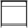 vidaXL Konsollbord svart 75x19,5x75 cm konstruert tre