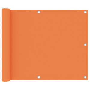 vidaXL Balkongskjerm oransje 75x500 cm oxfordstoff