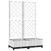 vidaXL Plantekasse med espalier hvit 80x40x121,5 cm PP
