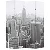 vidaXL Sammenleggbar romdeler 160x170 cm New York dagtid svart og hvit