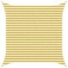 vidaXL Solseil Gul og hvit 3,6 x 3,6 m HDPE
