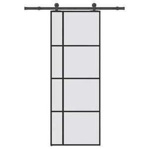 vidaXL Skyved&oslash;r med monteringssett 76x205 cm ESG glass og aluminium