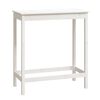 vidaXL Barbord hvit 100x50x110 cm heltre furu