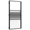vidaXL Glassd&oslash;r 102,5 x 3,5 x 201,5 cm Aluminium Svart