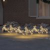 vidaXL LED Reinsdyr med 180 LED 6 pcs Gull PET