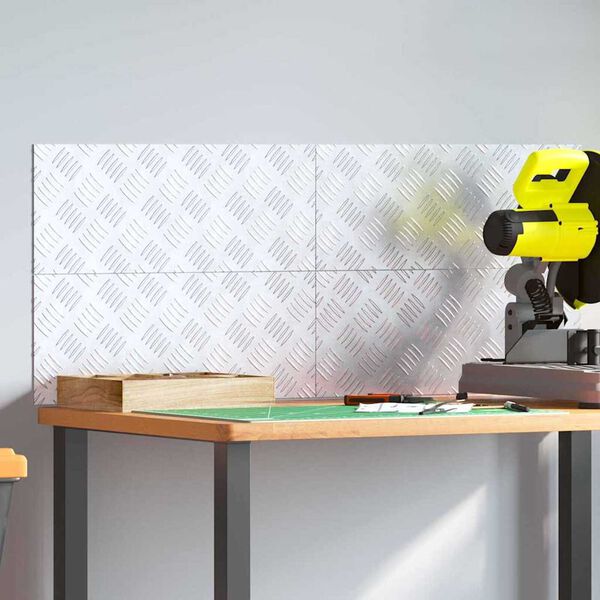 vidaXL Trinn Rektangul&aelig;r 4 pcs s&oslash;lv 50 x 20 cm Aluminium