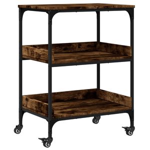 vidaXL Kj&oslash;kkentralle r&oslash;kt eik 60x41x80,5 cm konstruert tre