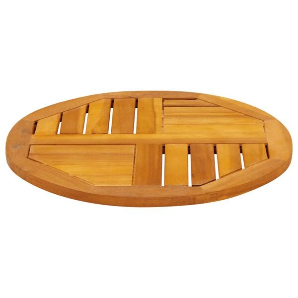 vidaXL Bordplate &Oslash;50x2 cm rund heltre akasie