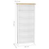 vidaXL Bokhylle 6 etasjer 80x22,5x170 cm heltre eik