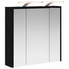 vidaXL Baderomsspeilskap Svart Eik 63,5 x 16 x 62,5 cm Konstruert tre