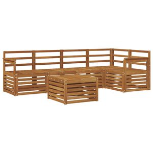 vidaXL Seksjonssofa Sett 6 pcs Naturlig