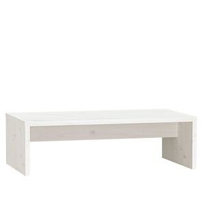 vidaXL Monitorstativ hvit 50x27x15 cm heltre furu