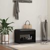 vidaXL Gangbenk Svart Eik 63 x 38 x 45 cm Konstruert treverk og stoff